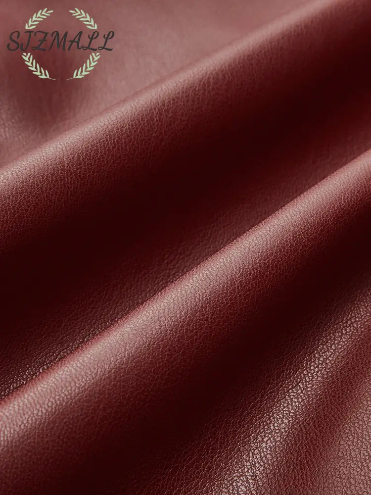 A-Line Faux Leather Mini Skirt