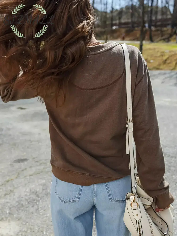 Button Front V Neck Casual Cardigan