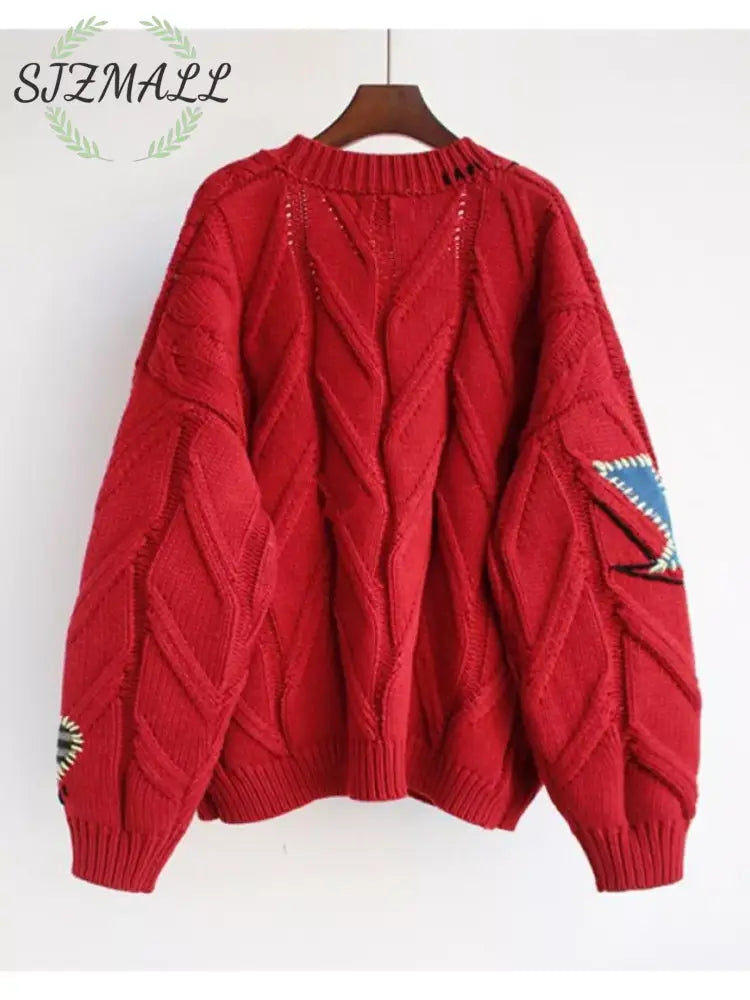 Cable Knit Button Up Cardigan