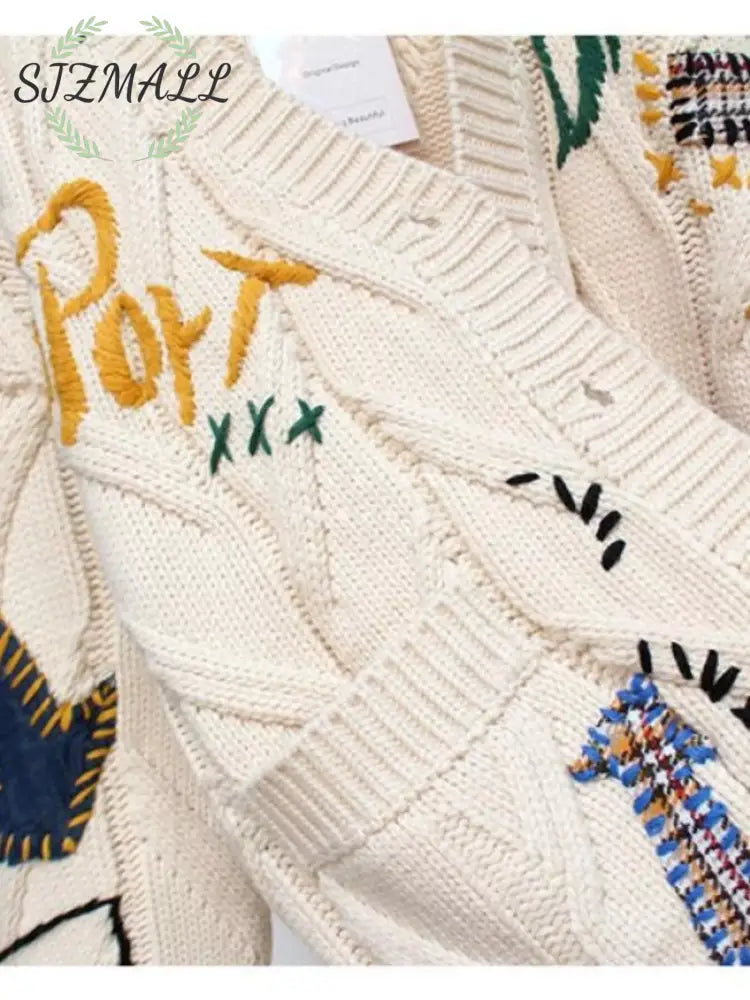 Cable Knit Button Up Cardigan