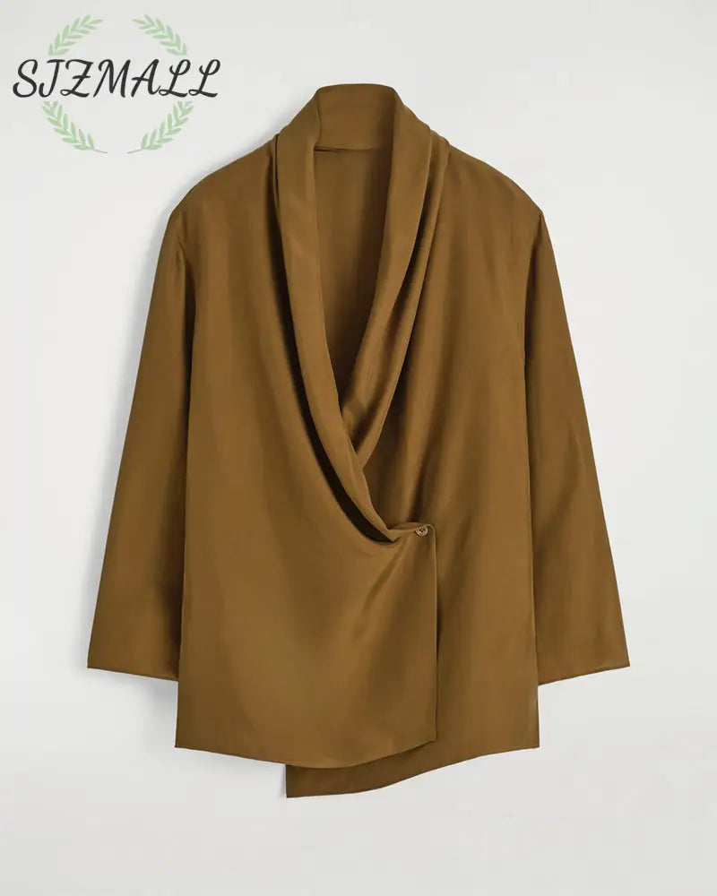 Fashionable Commuter Shirt & Pants Two-Piece Set