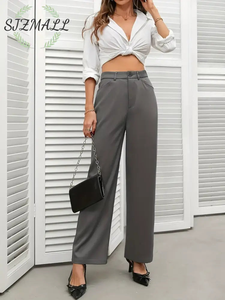 High Waist Wide Leg Pants