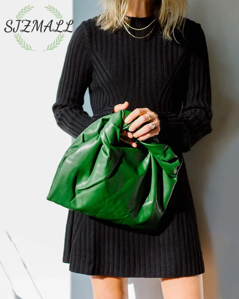 Slit bell sleeve sweater dress - Black / S