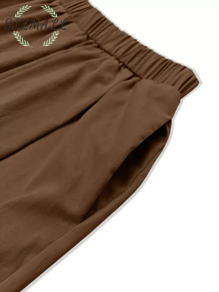 Wide Leg Pleated Detail Pants