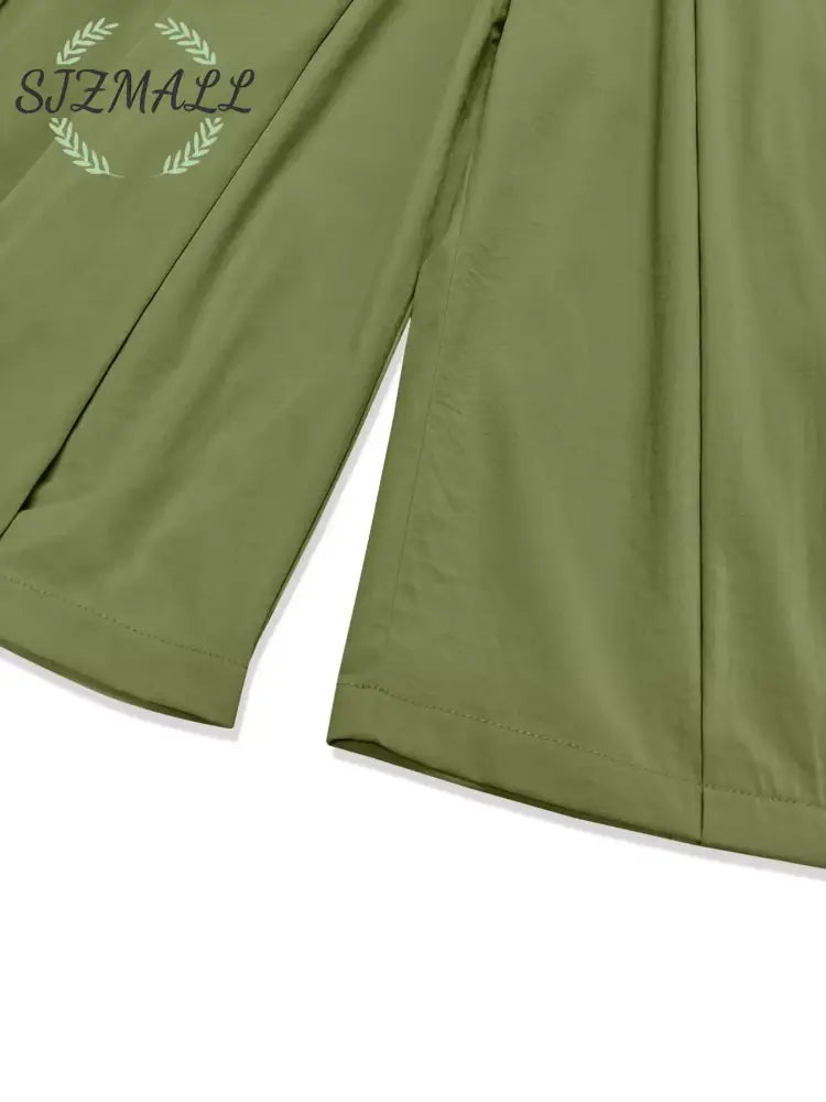 Wide Leg Pleated Detail Pants